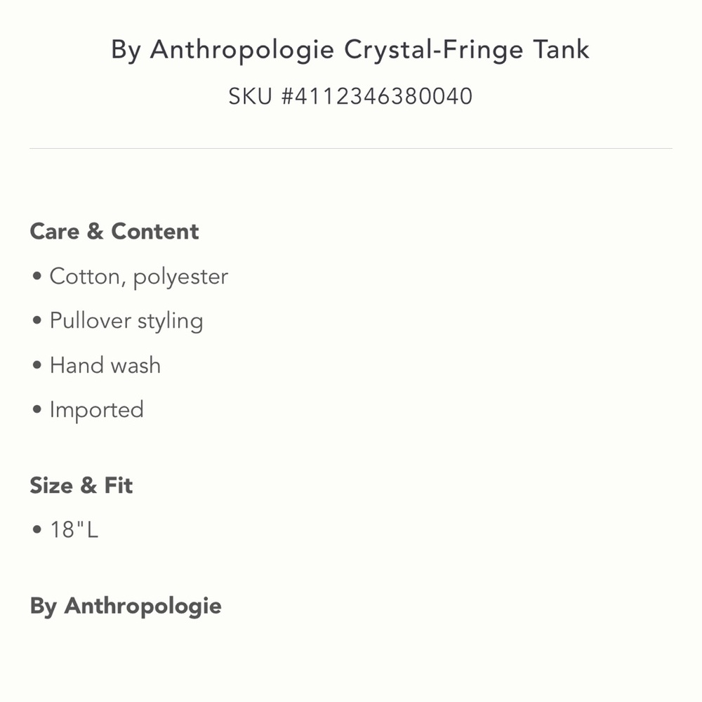 Anthropologie NWT Sz Sm crystal fringe top; sold out @anthro - Picture 11 of 15